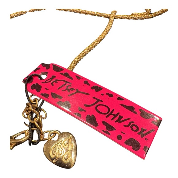 Betsey Johnson Ladybug Pendant Necklace Brooch Gold Tone w/ Rhinestones JB9 - Picture 5 of 6